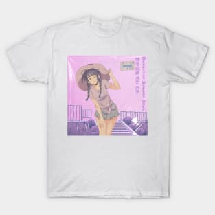 Summer Aesthetic Anime Girl Vinyl T-Shirt